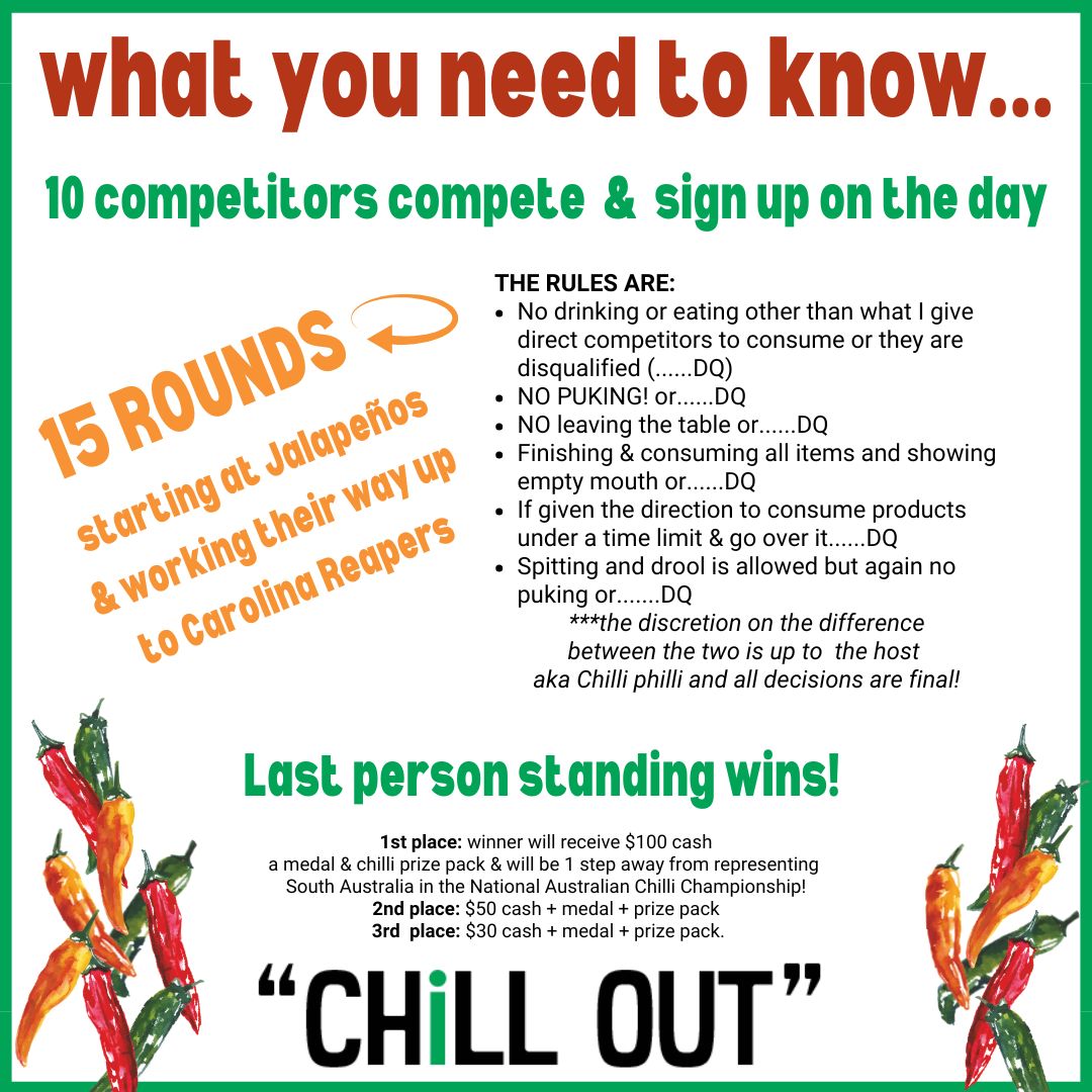 SA Chilli Championships rules